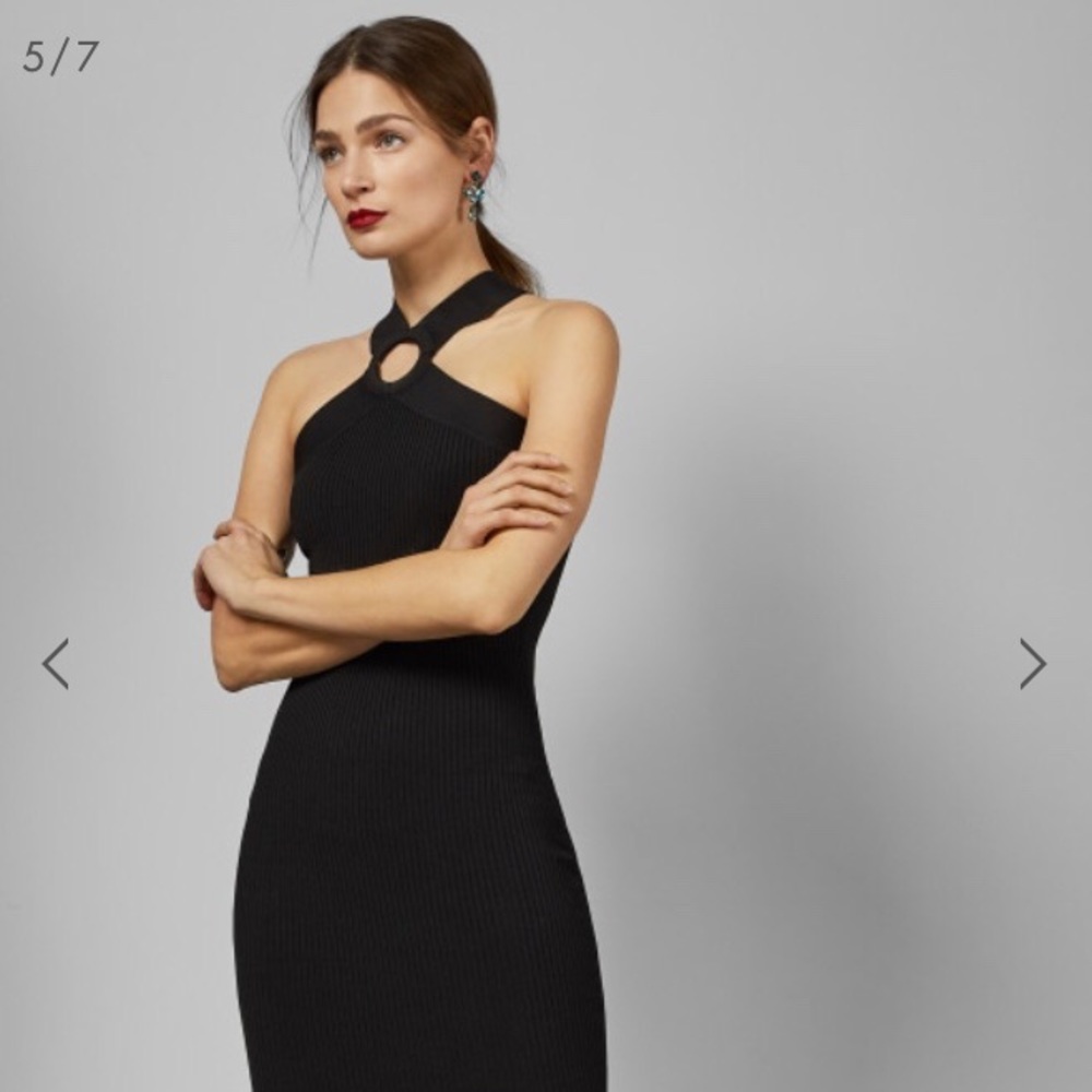 Ted Baker Sionna Mid Dress Bodycon Ribbed Knitted
